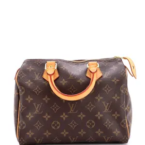 Pre-owned Louis Vuitton Canvas Coated Top Handle Bags Speedy Handbag Monogram Canvas 25 by Rebag
