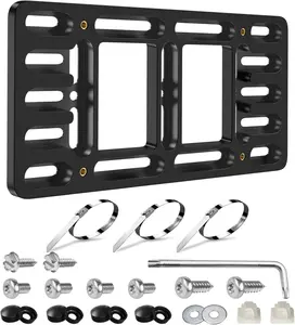 Front Bumper License Plate Bracket Holder for Toyota 2000-2025 RAV4 Corolla Camry Hybrid 4Runner Tundra Tacoma Car Plate Frame Mounting Kit