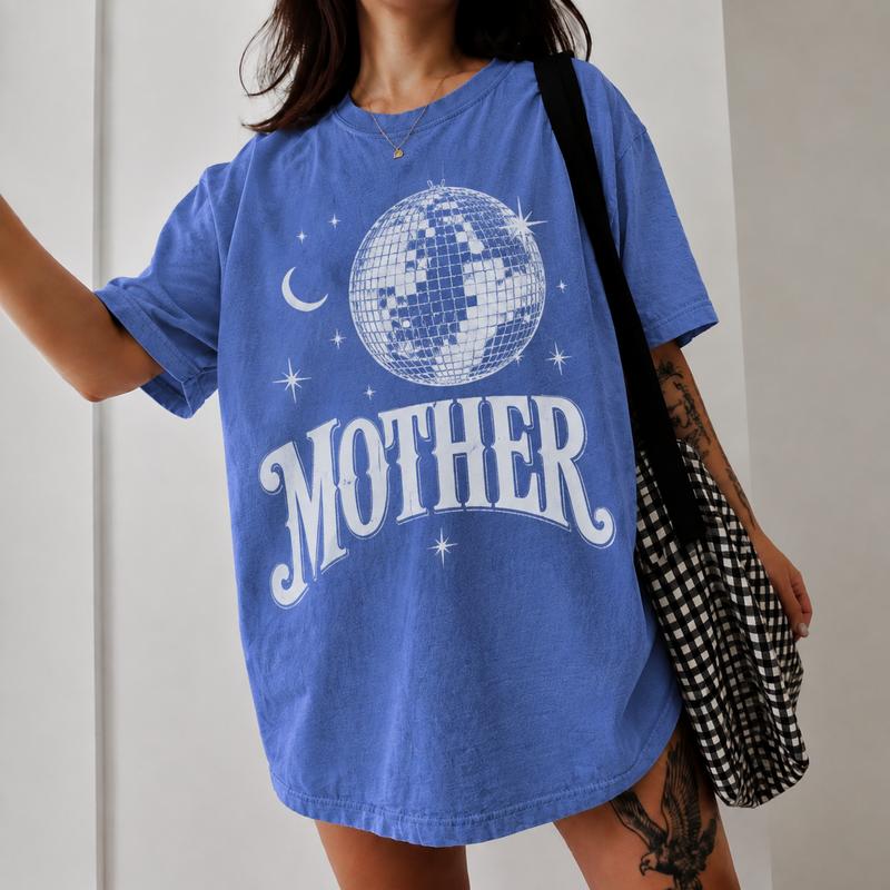 Comfort Colors Mother Disco T-Shirt, Retro Earth Lover Graphic Tee, Vintage Disco Tshirt, Nature Lover Gift