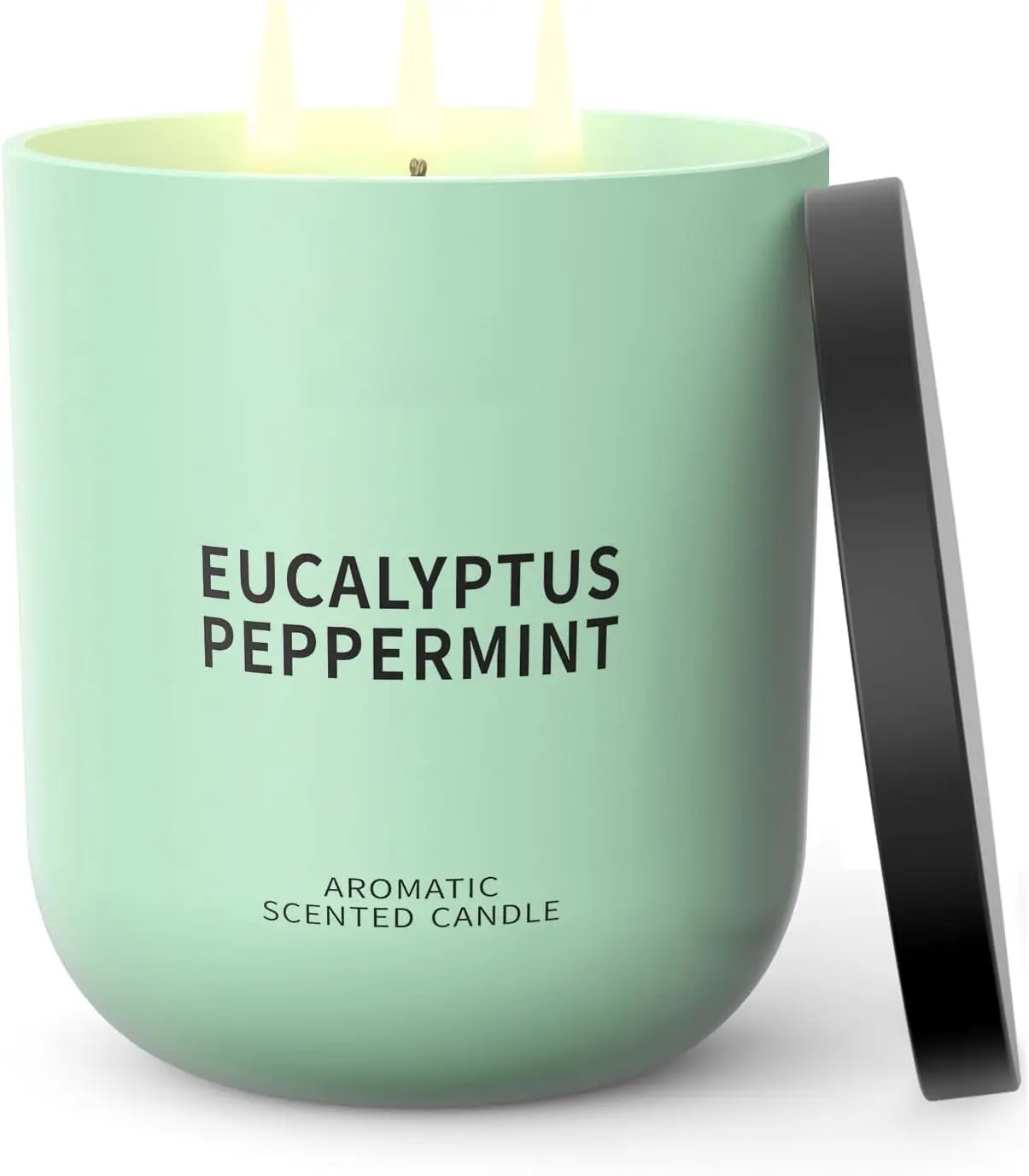 Eucalyptus Peppermint Scented Candle for Home, 14.2oz 80 Hours Long Lasting  Candles for   & Energy,  Essential Oil & Soy Wax | Cooling Mint & Woody Aroma