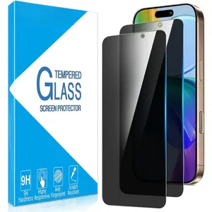 [2-Pack  Screen Protector Designed for  17 Pro Max Tempered Glass, Anti Spy, No Bubbles, Anti Scratch, Easy to Install