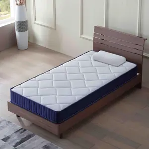 Twin Mattress 6 Inch Twin XL Size Mattresses Hybrid Innerspring Mattress in a Box, Twin Foam Spring Mattress with Motion Isolation & Pressure Relief for Twin Bed Frames, Medium Firm, White+Blue