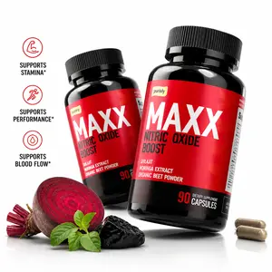 Feel More Energy & Stamina Daily – Puriely MAXX for Men | Nitric Oxide Blood Flow Support | Vitality, Endurance & Performance Formula | 90 Capsules
