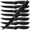 LDC LUX DECOR COLLECTION 8-Piece Thick Stainless Steel High Carbon Steak Knife Set, Strong Rivet Hold, Ergonomic Non-Slip Lightweight Handles, Serrate Steak Cuts Block Cutlery (9.45 x 2.36 x 1.77 in)