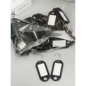 50pcs - Plastic PP keychain luggage tags, hotel room number classification tags, key tags