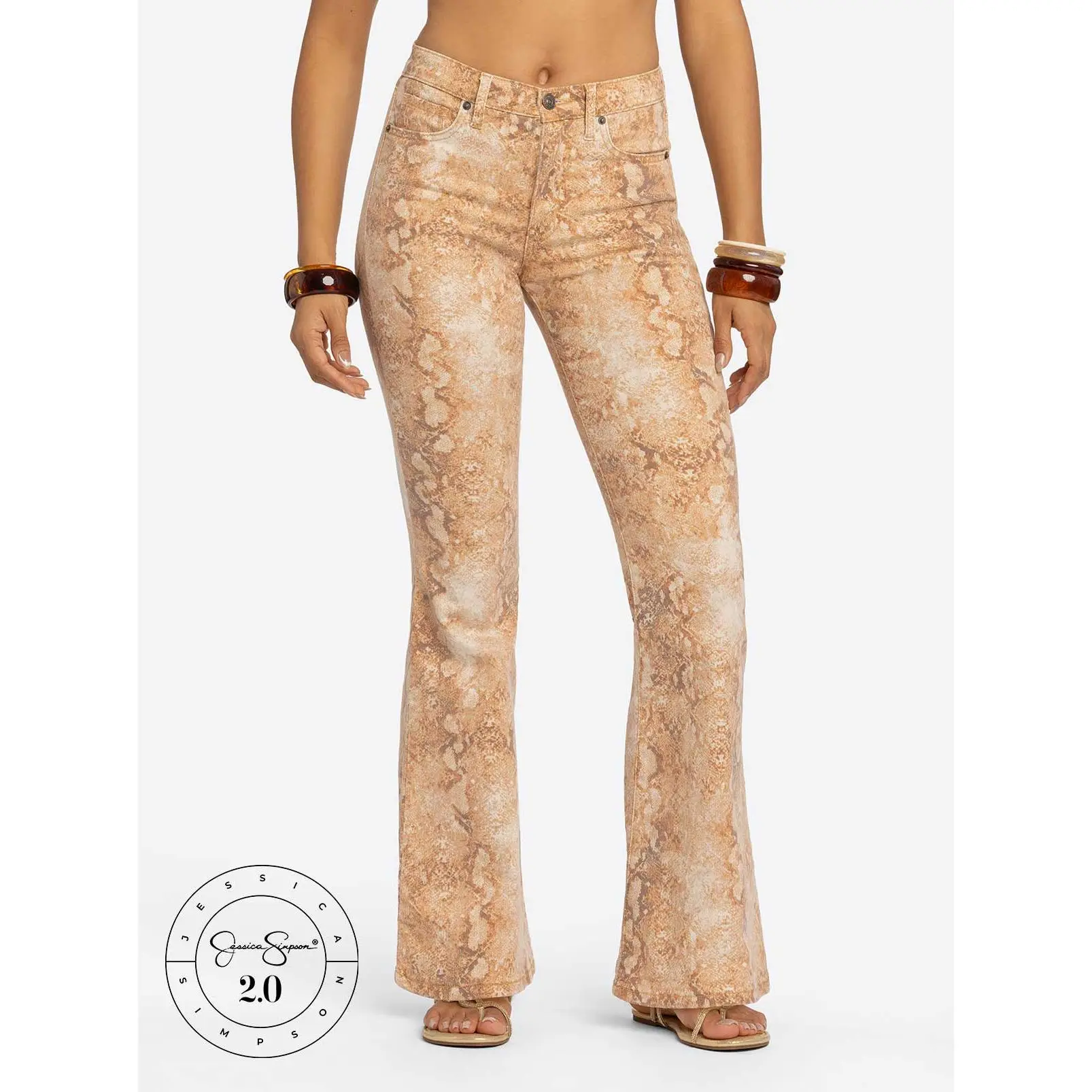 Jessica Simpson 2.0 Stevie Flare Jeans in Snake