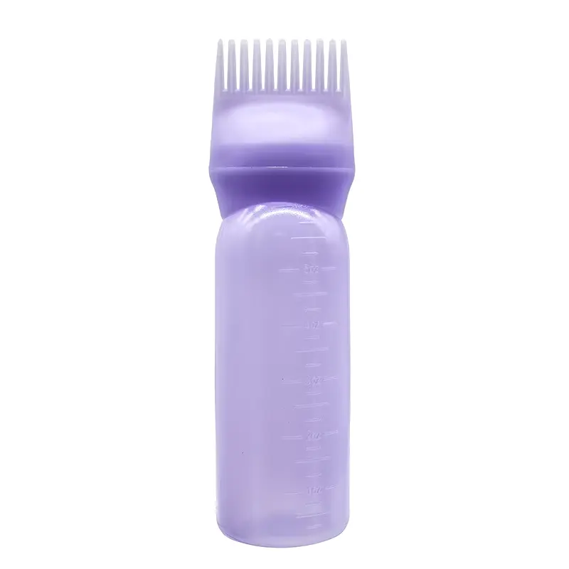 3 Color Salon Hair Oil Applicator Bottle Professional Hairdressing Dyeing Comb Bottles Barbershop Hairdresser Coloring Supplies NONE