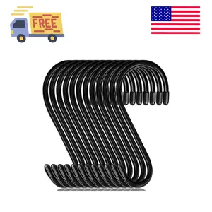 12 Pack 6 Inch S Hooks,Large S Hooks Vinyl Coated Heavy Duty S Hook