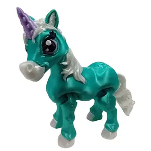 Unicorn 3D Printed Articulating Figurine Articulated