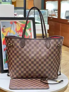 Pre-owned Louis Vuitton Leather Tote Bags Preloved neverfull MM Bag 32x28cm 12594