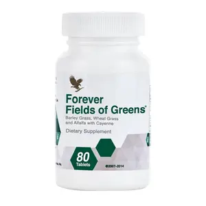 Forever Living - Fields of Greens, Green Superfood Supplement with Barley Grass, Wheat Grass, and Alfalfa to Cleansing and Alkalizing, 80 Tablets