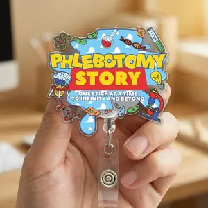 Lab Story 2026 Lab Week Retractable Badge Reel, Lab Technician ID Holder Appreciation Gift XD0