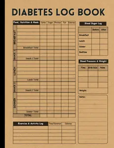 Diabetes Log Book: A Complete Diabetic Journal with Food, Blood Sugar, BloodPressure and Daily Activity Log