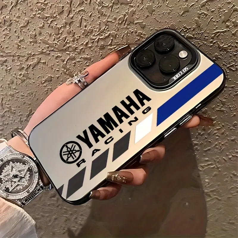 1 Motorcycle IMD Protective Shockproof Anti-Slip Phone Case, Accessories, Compatible with iPhone 16/11/13/15/15 Plus/15 Pro/15 Pro Max/12/14 Pro Max/11 Pro Max/12 Pro/12 Pro Max/13 Pro/13 Pro Max/14 Pro/14 Plus - Matte Black Back Cover IMD Material