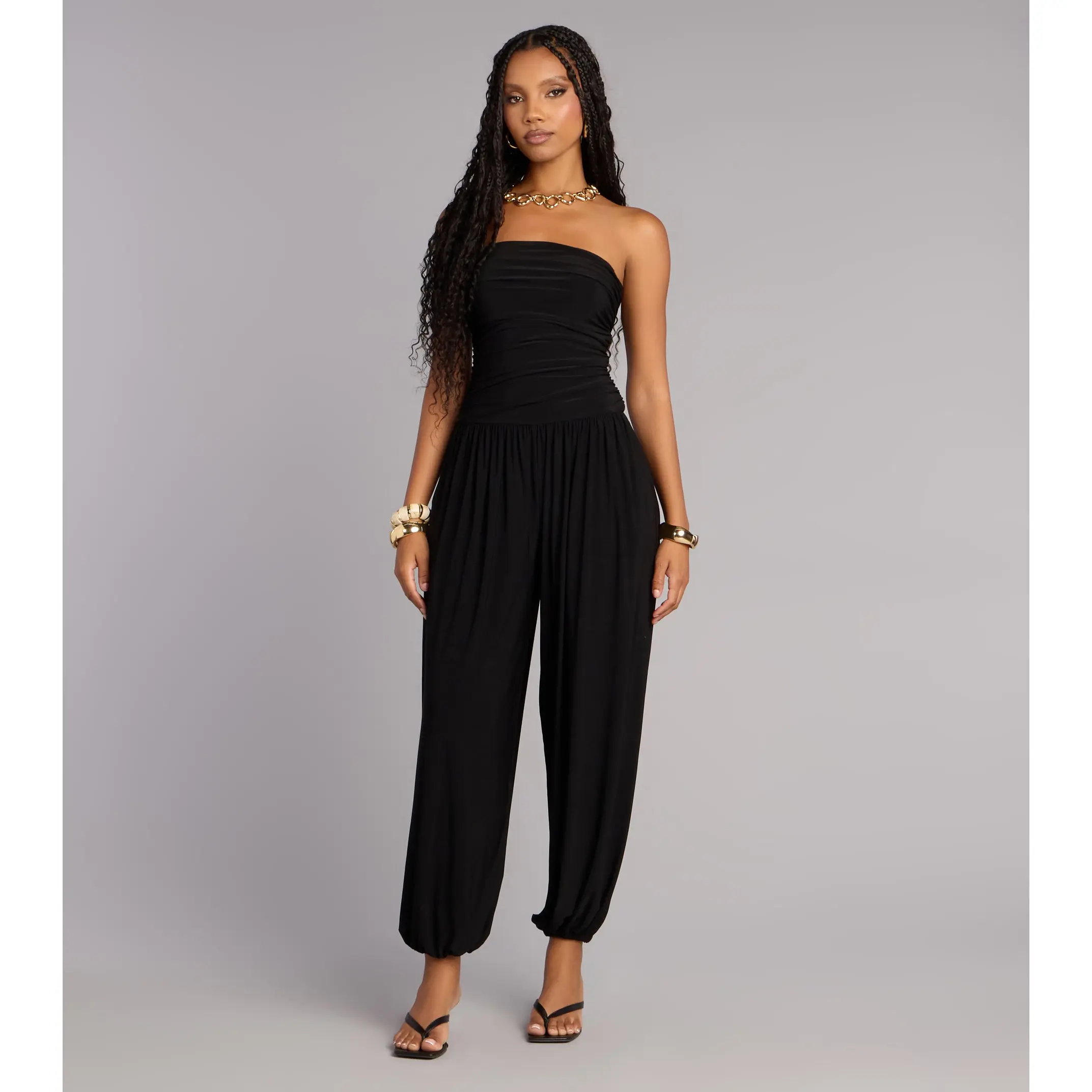 Low Effort Luxe Strapless Jumpsuit Low Effort Luxe Strapless Jumpsuit