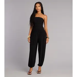 Low Effort Luxe Strapless Jumpsuit