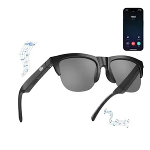 Smart Glasses, Bluethooth Glasses Audio Eyewear, UV Protction Sunglasses Voice Calling Long-Lasting Valentine's Day Gift