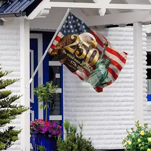 America 250Th Anniversary Flag 1776-2026 Patriotic Eagle Banner, USA Stars And Stripes Outdoor Decor for Garden Yard Porch, 4Th Of July Party Supplies