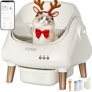 Christmas/Birthday Gift Smart Automatic Cat Litter Box - APP Remote Control, Self-Cleaning, Odor Removal, Safe Anti-Pinch & Weight Tracking for Medium Cats & Kittens