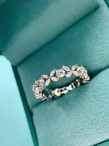 Women's S925 Silver Ring with Horse Eye Stone, Luxury Design, Valentine's Day Gift Idea, Trendy Stackable Jewelry, Accent, Wedding Rings, Wedding Promise Rings, Cubic Zirconia Rings