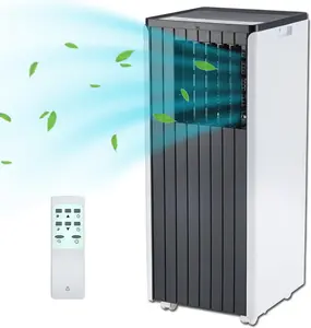 8000 BTU Portable Air Conditioners, Freestanding Air Conditioners for Campervan, 3 Cooling Fan & Dehumidifier With Remote Control, Cools Up to 350 Sq.Ft, for Bedroom, Home, Office,Black Inverter Aircon