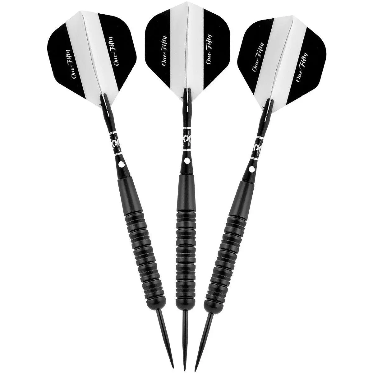 Elkadart 22-0127-24 Black 24g Steel Tip Darts with Alloy Barrels, Bronze-Chrome Finish, Planetary Graphics Flights for Billiards Leisure & Outdoor Recreation, Black 150 Steel Tip, 24 G