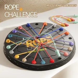 Rope Untangling Table Game, 1 Set Logic Rotating Puzzle Board Game, Parent-child Interactive Game, Educational Toy for Kids