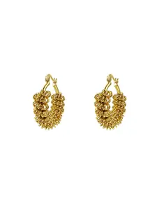 Gold Chainmail Mesh Hoop Earrings