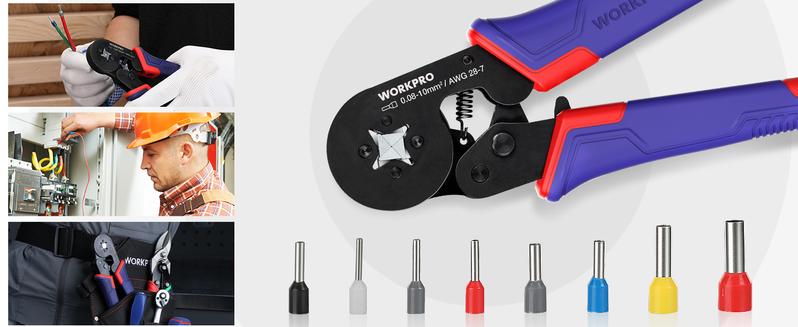 #JumpstartSale WORKPRO Ferrule Crimping Tool Kit, AWG 28-7 Self-adjustable Ratchet Wire Crimping Tool #JumpstartSale WORKPRO Ferrule Crimping Tool Kit, AWG 28-7 Self-adjustable Ratchet Wire Crimping Tool