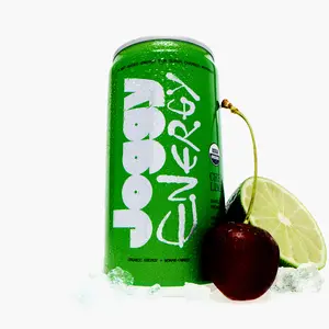 Joggy Energy Cherry Lime Organic Energy Drink USDA Organic Clean Pre-Workout with 150mg Guayusa Caffeine & No Added Sugar Plant-Based, Gluten Free, Non-GMO, Vegan, Non-Jittery Focus Drink