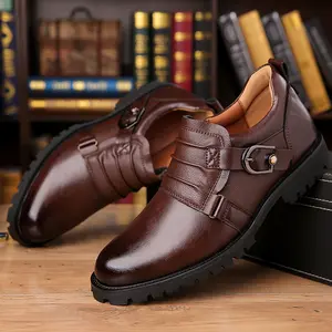 Men's New Dress Shoes Stylish Business Shoes for Formal Office Occasions Comfortable Durable Practical with Buckle Design