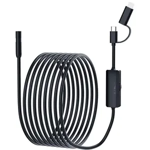 2-in-1 Endoscope Camera, 1920P High-definition Endoscope with 8 LED Lights, IP67 Waterproof Detection Tool for iOS & Android Phone