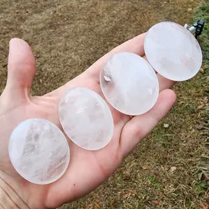 Clear Quartz Palm Stone