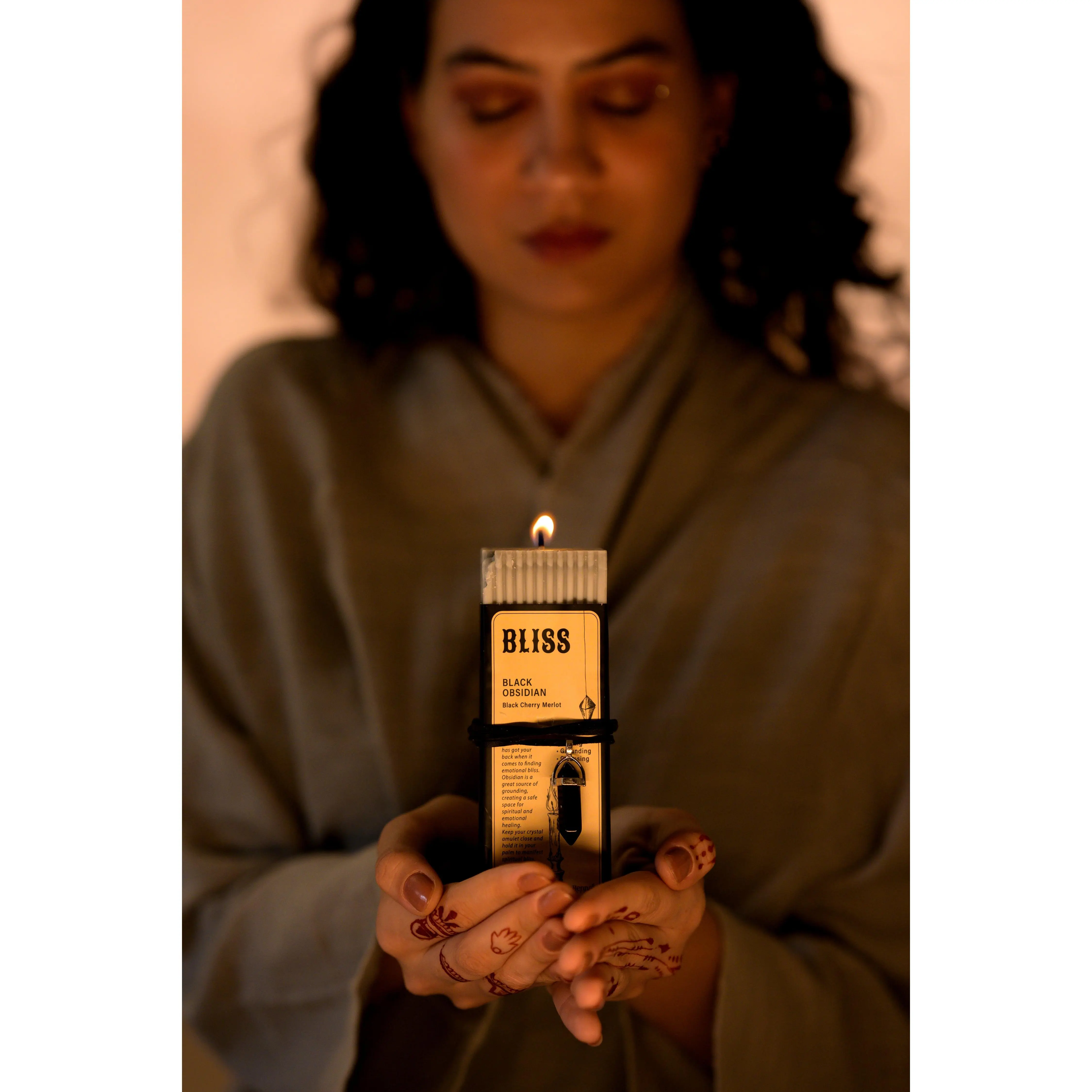 Crystal Energy Pendant Scented Candle - Henna Shoppe