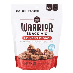 Berry BeeFree Warrior Mix Gluten Free Granola Snack Mix | Large Cookie Like Bites - Grain Free, Keto Friendly, Paleo Granola Mix | Dairy Free, Preservative Free, Oat Free, Junk Free | Hagen's Berry Bomb, 9 Oz Honey and nutty Natural Food