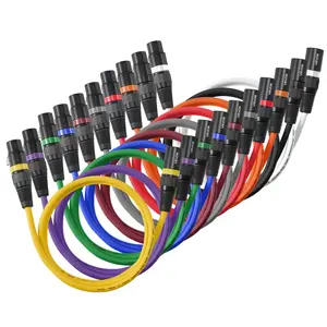 VEVOR XLR Cable 3.3 ft, 10 Pack, Shielded Balanced DMX Male to Female Microphone Cables, Gold-Plated 3-Pin XLR Mic Speaker Cord Wire, for Stage Lighting, Microphones, Amplifier, Mixer, Speaker Systems
