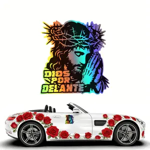 Dios Por Delante 2026 Devout Jesus Faith Vinyl Decals - Waterproof Stickers for Car Window Bumper Truck SUV RV, Laptop Water Bottle Tumbler - Fashion Christian Religious Decoration Accessories