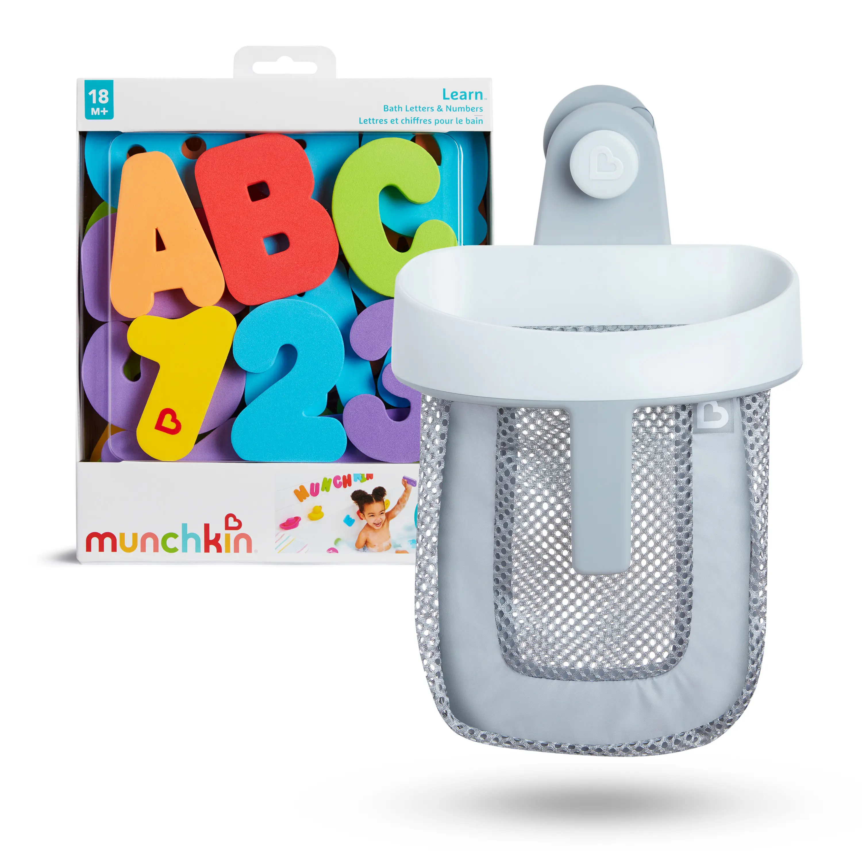 Munchkin Bath Toy Scoop and Foam Letters & Numbers Set