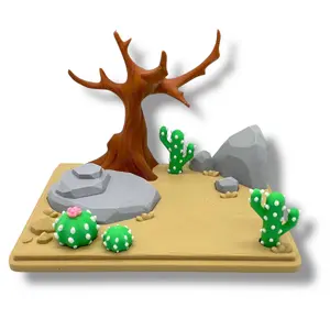 Adorable 3D Printed Armadillo Habitat – Cute Desert Animal Diorama Decor