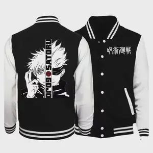 Anime Jujutsu Kaisen Gojo Satoru Baseball Jacket Men Women Fashion Anime Jacket