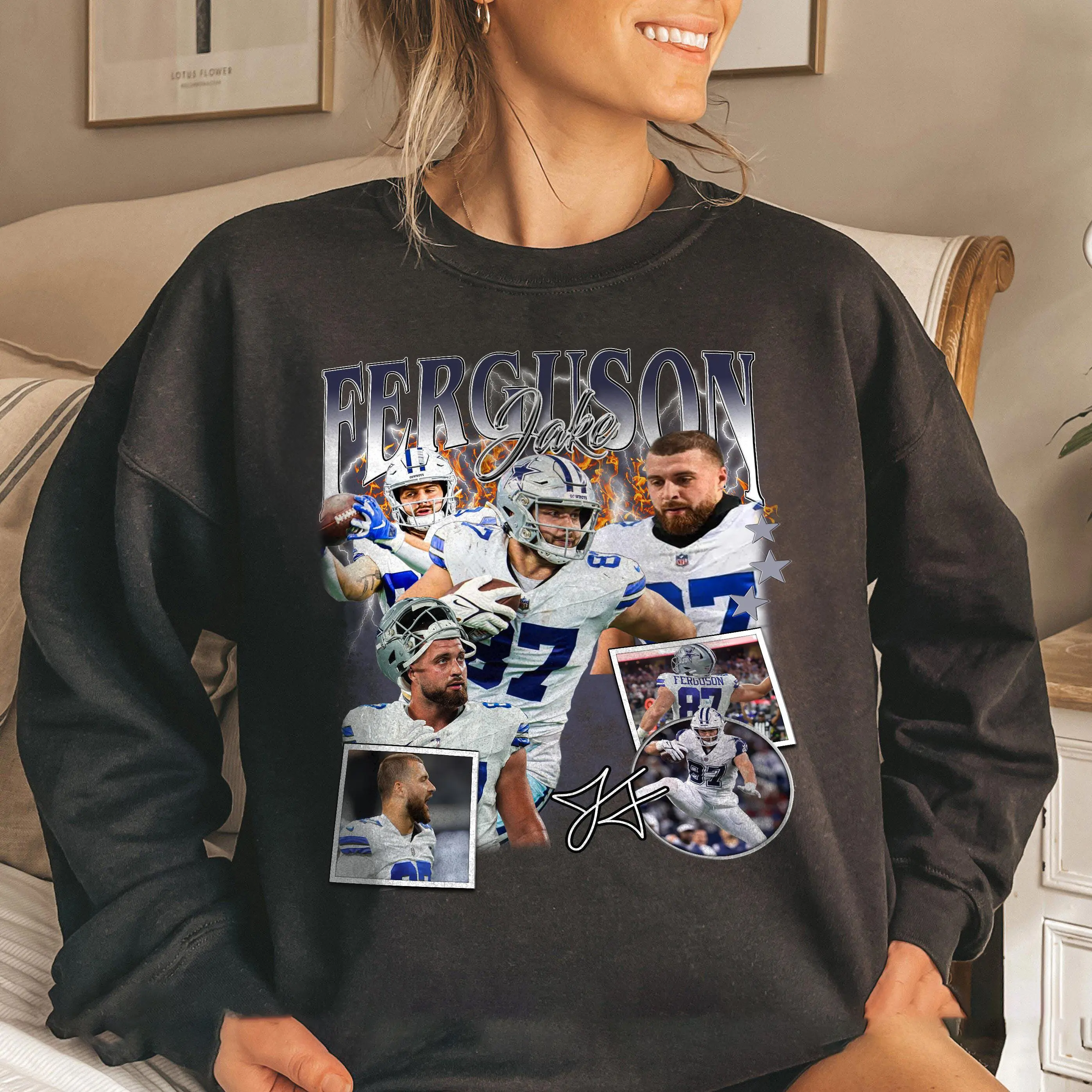 Vintage 90s Graphic Style Jake Ferguson T-Shirt, Jake Ferguson Shirt, Dallas Football Shirt,Vintage Oversized Sports Shirt,Best Gift Ever