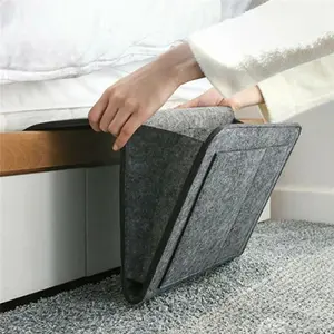 Bed Hanging Storage Organizer, Felt Material Solution for Remote Control & Toy Organization, Ideal for Couches & Bedside Use