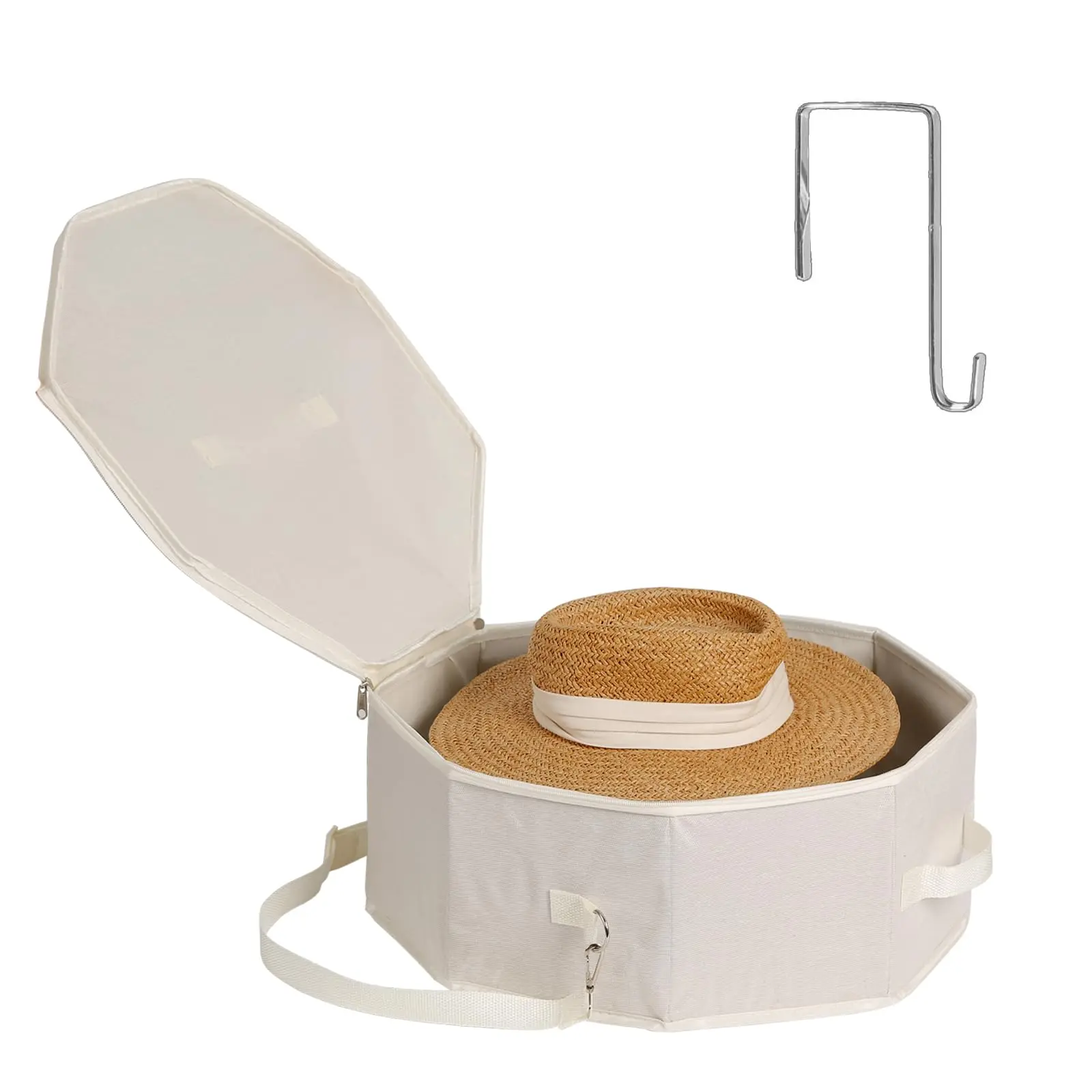Hat Storage Box for Women and Men, Hat Box for Travel and Storage, Collapsible Hat Case Cowboy Cap Hat Organizer for Closet with Handles, Hat Bag Hat Case