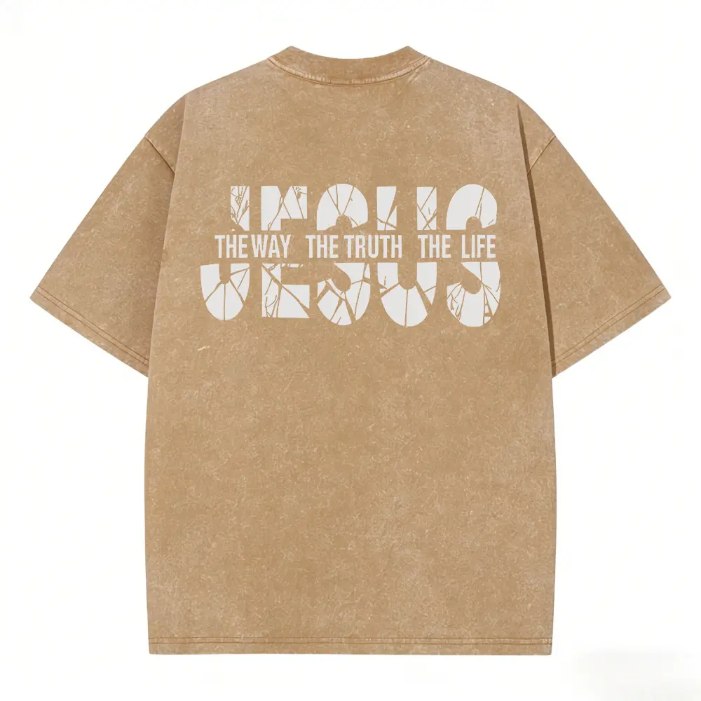 Washed T-shirt-Coffee