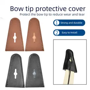 Leather Bow Limb Tip Covers – Protective Nocking Bushings for American Hunting & Recurve Bows, Archery Equipment
