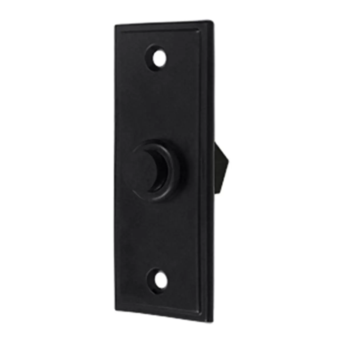 212 MAIN Rectangular Modern Doorbell Button Door Hardware - Black, Solid Brass Construction, Weatherproof, Corrosion-Resistant
