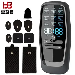 Microcurrent dual-output EMS/TENS physiotherapy device, multifunctional muscle exercise meridian pulse low-frequency massager