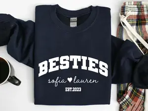 Custom Bestie Sweatshirt & Hoodie, Bestie Sweatshirt, Bestie Hoodie, Bestie Outfit, Matching Best Friend Shirts, Best Friend Sweatshirt
