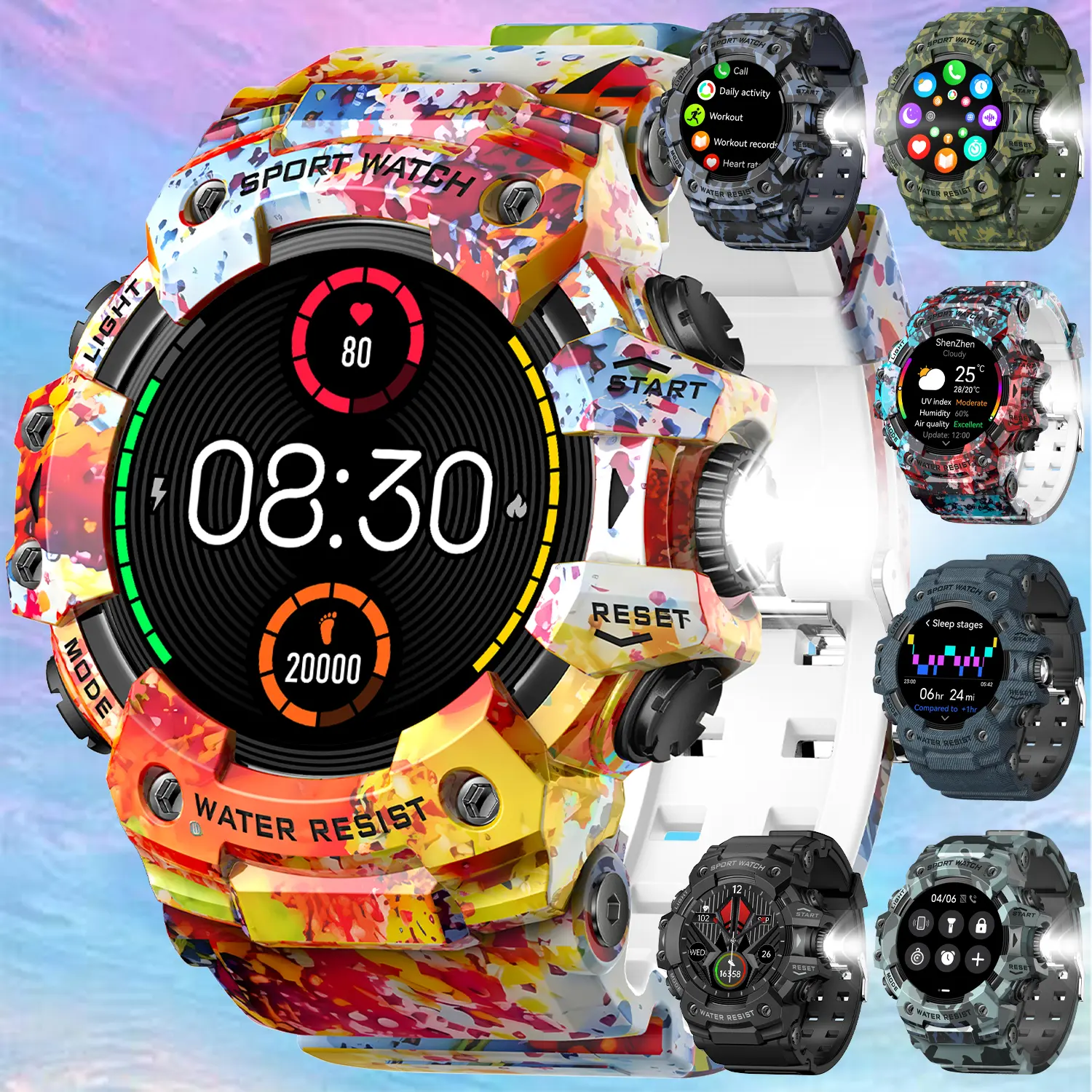 Smart Watch for Men(Answer/Make Call), Men Watch with Flashlight, Compass, SOS, Calories, Sleep/Activity Tracker, Sports Watches for Android & iOS, 130+ Sport Modes Fitness Tracker - Gifts for Men, Father, Grandfather