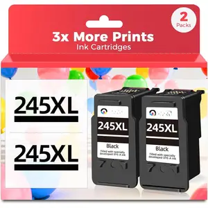 245XL Ink  Replacement for  245XL Black Ink PG 245 XL 243 243XL PG245 Work with PIXMA MX492 MX490 MG2522 TR4520 MX492 TR4522 TR4500 TS3122 MG2520 TS3320 TS3322 Printer 2 Pack Black